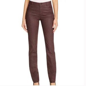 Lafayette 148 New York Cabernet Thompson Wax Coated Slim Fit Pants